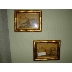 SET  (2) ASIAN PRINTS FRAMED