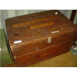 OLD WOODEN TRUNK