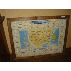 LORD CALVERT CANADIAN FRAMED FISH GUIDE