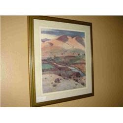 WALL ART COWBOY PICTURE SIGNED BY PETER HURD