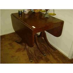 FOLDING WOODEN DINING ROOM TABLE ANTIQUE