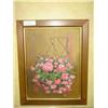 Image 1 : WALL ART FRAMED PINK FLOWERS