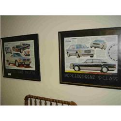 WALL ART - FRAMED MERCEDES BENZ ADVERTISEMENTS