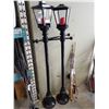 Image 1 : 2 PLASTIC BATTERY POWERED BACKYARD LIGHTS 6FT TALL