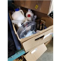 BOX OF VARIOUS CLEANERS