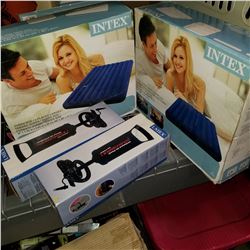 2 NEW INTEX QUEEN SIZE AIR BEDS W/ PUMPS