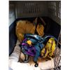 Image 3 : PET KENNEL W/ CONTENTS AND PET FOOD BIN