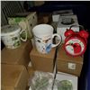 Image 2 : TOTE OF NEW ALARM CLOCKS AND PERCELAIN CONTAINERS