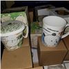 Image 3 : TOTE OF NEW ALARM CLOCKS AND PERCELAIN CONTAINERS