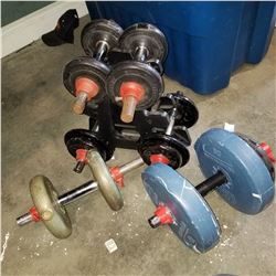 LOT OF DUMBELLS