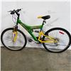 Image 1 : GREEN AND YELLOW 21 SPEED TRAX MOUNTAIN BIKE
