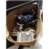 Image 1 : BOX OF TOOLS, HEAT GUN, POWER BAR