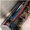 Image 2 : BROWN WOODEN TOOL BOX W/ CONTENTS