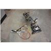 Image 3 : 2 TENNIST RAQUETS, AND METAL 2-WHEEL SHOPPING CART W/ 2 PAIRS OF ROLLERS