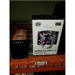 COOLER MASTER PC FAN HYPER 212 LED AND SURGE PROTECTOR