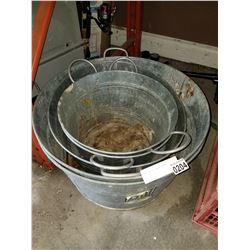 5 GALVANIZED WASH TUBS