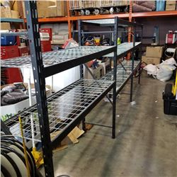 LOT OF BLACK METAL ADJUSTABLE SHELVING