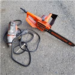 REMINGTON 7AMP CHAINSAW ELECTRIC AND CORDED IMPACT GUN