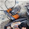 Image 2 : LOT OF RIDGID CORDLESS SAW W. BATTERY AND CHARGER AND CORDED SANDER IN BAG