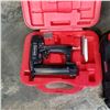 Image 2 : BAG OF HAND TOOLS AND CRAFTSMAN NAILER IN RED CASE