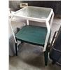 Image 2 : 2 PATIO TABLES AND BATH ASSIST CHAIR
