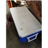 Image 1 : COLEMAN CHEST COOLER AND LARGE GLASS BOTTLE