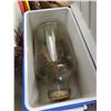 Image 2 : COLEMAN CHEST COOLER AND LARGE GLASS BOTTLE