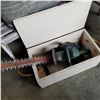 Image 1 : WHITE WOOD BOX W/ HEDGE TRIMMER AND HAMMER DRILL
