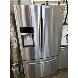 SAMSUNG 36 INCH STAINLESS FRENCH DOOR AND BOTTOM FREEZER FRIDGE WITH ICE MAKER AND WATER DISPENSER, 