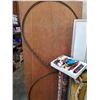 Image 1 : BOX OF TRAINS AND TRAIN CARS WITH 4FT x 8FT MOUNTED TRACK