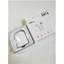 NEW I7S BLUETOOTH EAR BUDS, WHITE WITH CHARGING CASE RETAIL $79