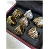 Image 7 : NEW SET OF NEW YORK YANKIES REPLICA CHAMPIONSHIP RINGS IN CHERRY CASE RETAIL $349