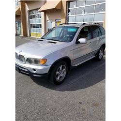 2001 BMW X-5 SUV, AUTOMATIC, 244560KM, WITH KEY AND REGISTRATION