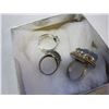 Image 2 : LOT OF 3 SILVER RINGS ONE W/ DROOZY QUARTZ