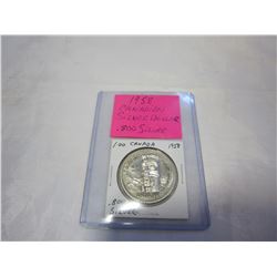 1958 CANADIAN SILVER DOLLAR .800 SILVER