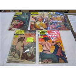 5 CLASSICS ILLUSTRATED COMICS 1951-52 $90-94 WITH CALL OF THE WILD BY JACK