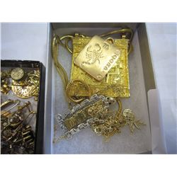 2 TRAYS SCRAP GOLD AND JEWELERY