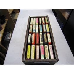 WOOD BOX 8 TRACK TAPES