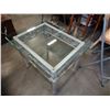 Image 1 : METAL BASE GLASS TOP SIDE TABLE