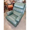 Image 1 : GREEN LAZY BOY LEATHER RECLINER