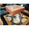 Image 1 : MID CENTURY STOOL W/ LEGS AND STOOL MAGAZINE RACK BUILT IN