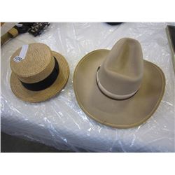 COWBOY HAT AND ITALIAN STRAW HAT