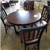 Image 12 : ASHLEY FLOOR MODEL ROUND DINING TABLE W/ 4 CHAIRS - RETAIL $1249