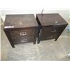 Image 1 : PAIR OF ASHLEY DARK FINISH 2 DRAWER ENDTABLES, RETAIL $299 EACH
