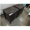 Image 2 : PAIR OF ASHLEY DARK FINISH 2 DRAWER ENDTABLES, RETAIL $299 EACH