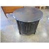 Image 1 : PAINTED ROUND ROSEWOOD 1 DOOR ENDTABLE
