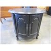 Image 4 : PAINTED ROUND ROSEWOOD 1 DOOR ENDTABLE