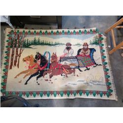 RUSSIAN HAND WOVEN HANGING WALL TAPESTRY