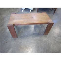 TEAK FINISH SMALL COFFEE TABLE