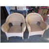 Image 1 : 2 WICKER ARM CHAIRS